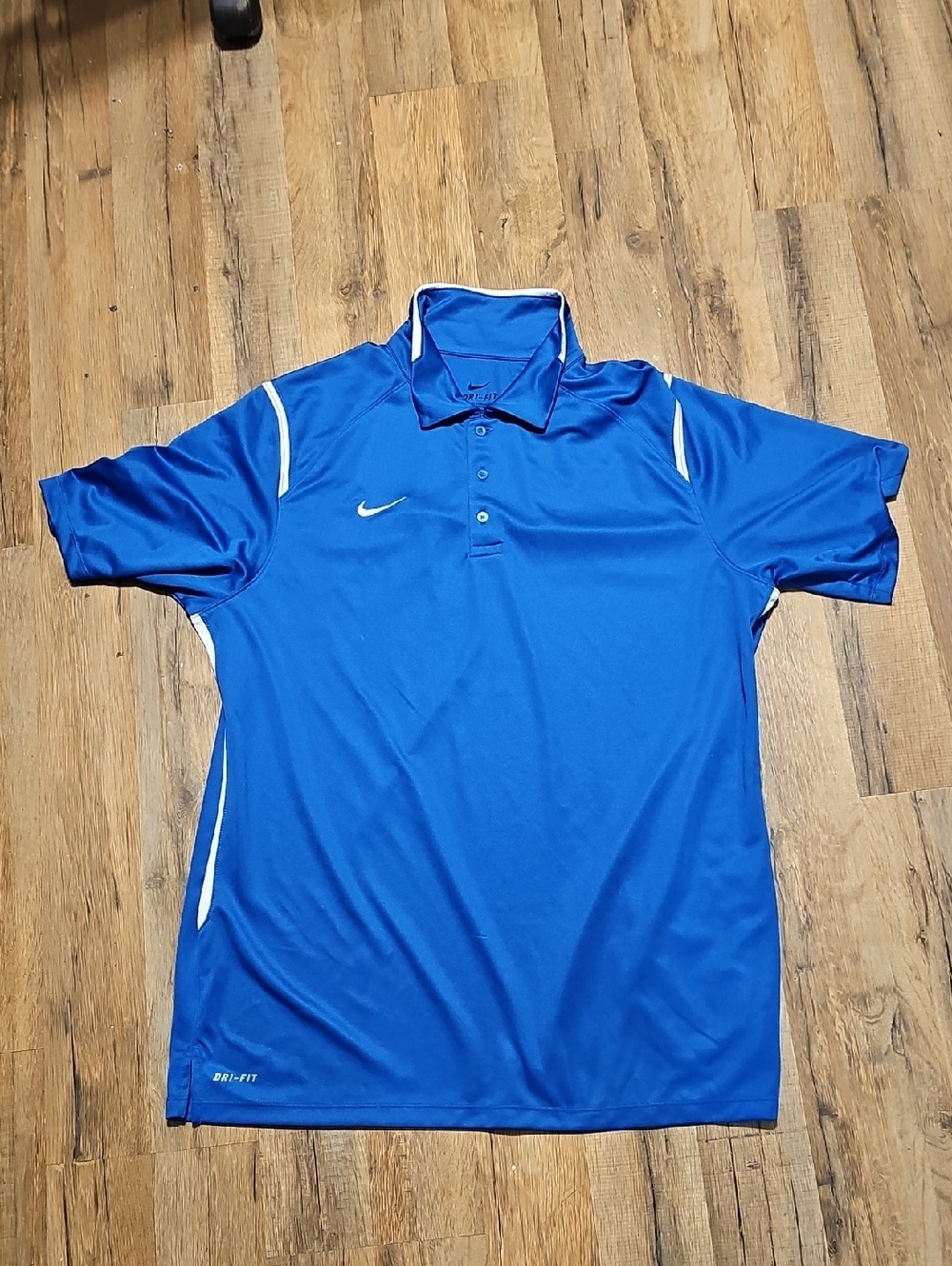 Nike Dri-Fit Blue and White Top Mens Size Large